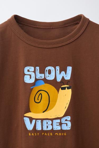 T-SHIRT À IMPRIMÉ ANIMAL - chocolat de Zara - Image 2