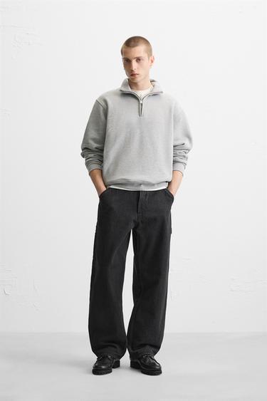 JEANS RELAXED FIT CARPINTERO - Negro de Zara