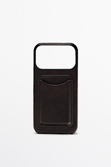 Funda Iphone 17 pro max piel napa - Marrón de Zara - Imagen 0