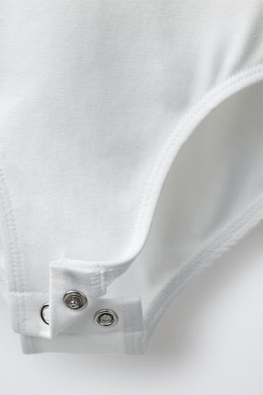 BODY À VOLANT ET CLOUS EN MODAL - Blanc de Zara - Image 3