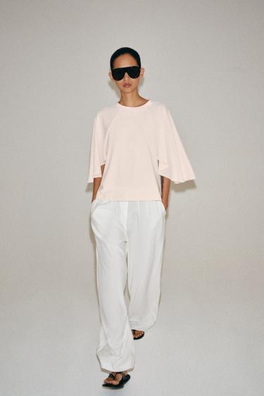 CAMISETA COMBINADA - Rosa de Zara