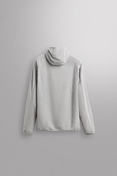 SWEAT POLAIRE TEXTURÉ À CAPUCHE - Blanc cassé de Zara - Image 9