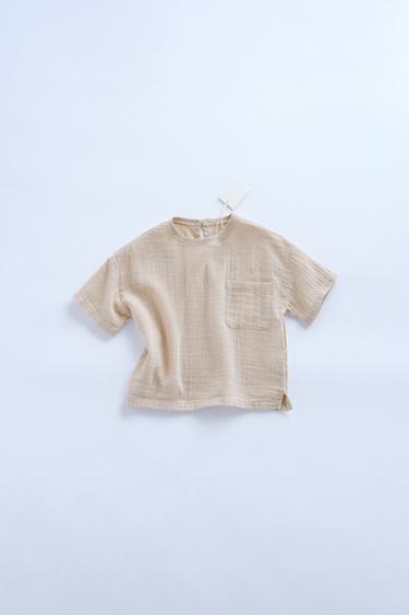 ZARA TIMELESS - TEXTURED TOP WITH POCKET - Light beige by Zara - Image 0