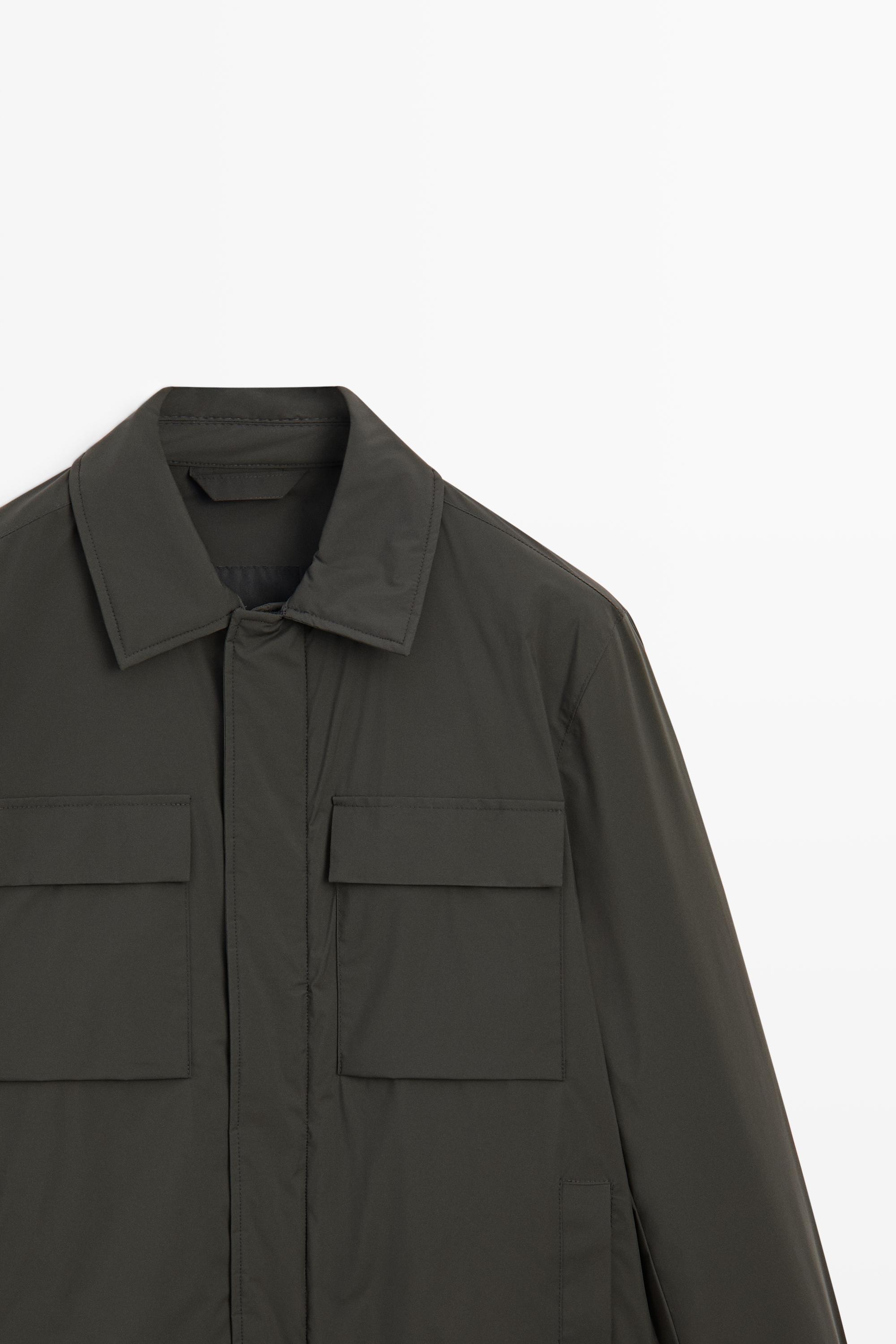 Technical fabric pocket detail jacket