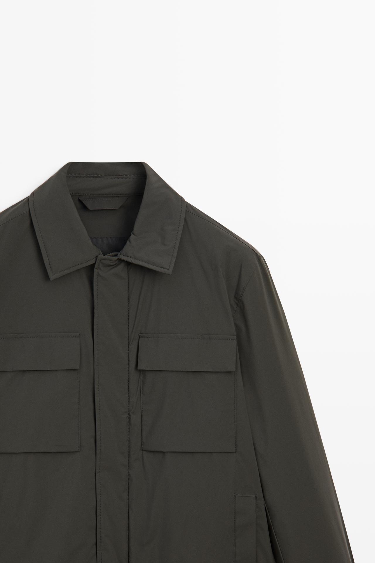 Technical fabric pocket detail jacket — 897