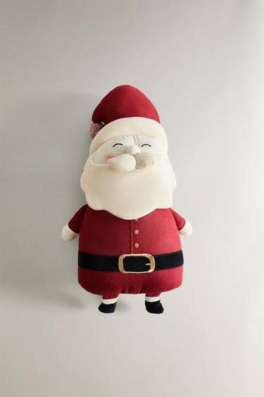 CHILDREN’S FATHER CHRISTMAS CUSHION - Red by Zara