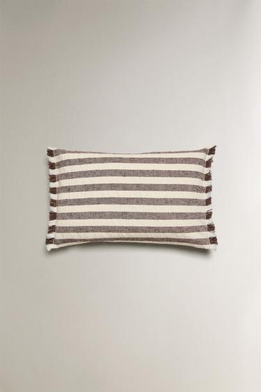 Zaras RANDIGT KUDDFODRAL - Brun - Bild 0