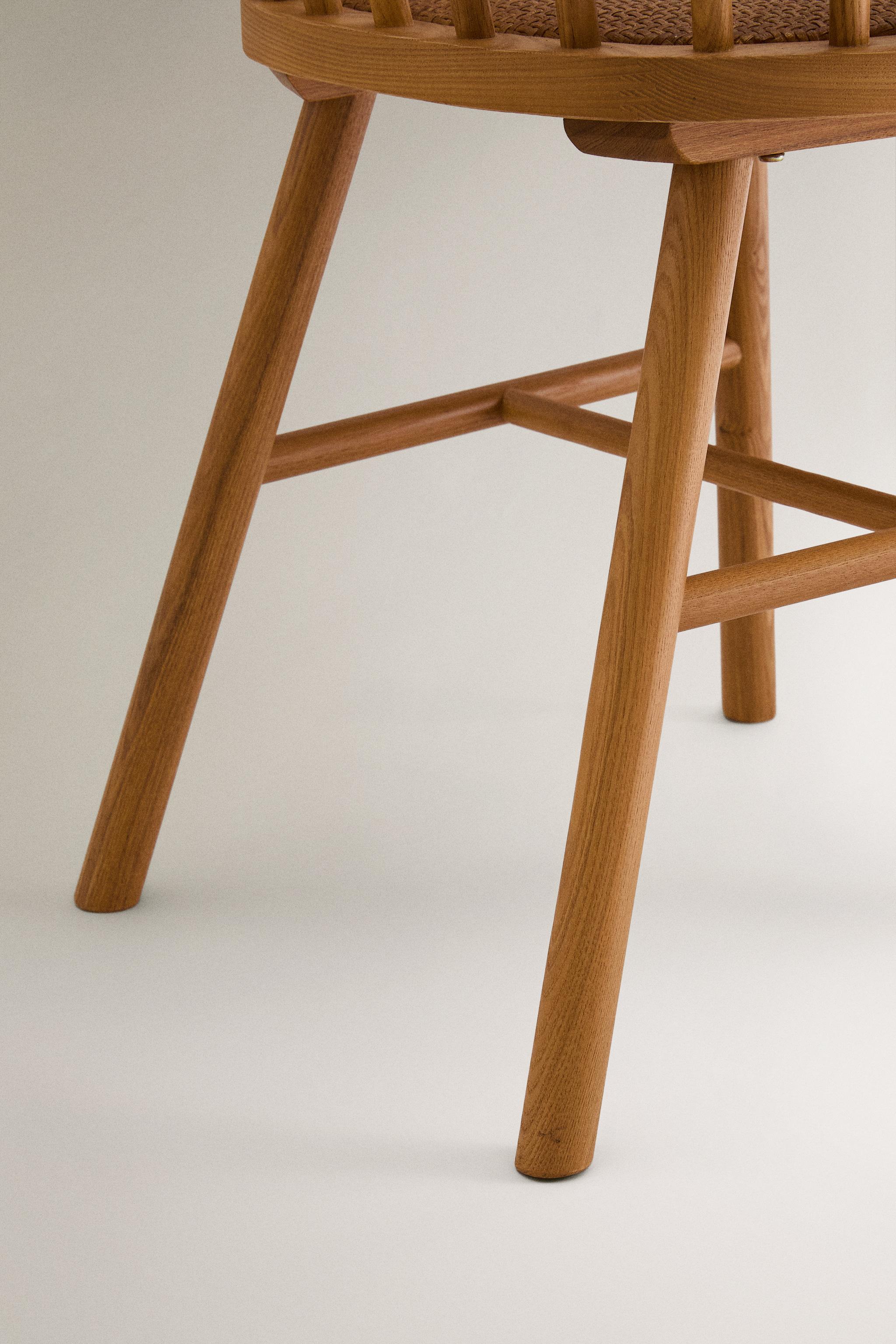 ASH WOOD AND RATTAN CHAIR - Light beige | ZARA United States