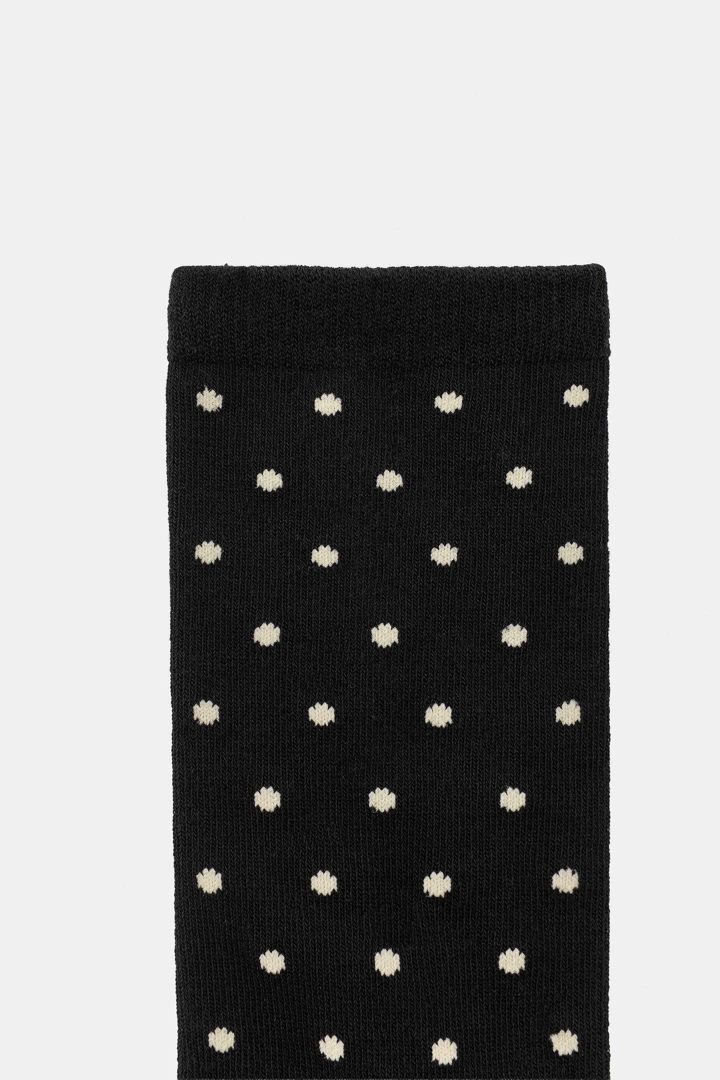 Носки Polka Dot, с принтом — Zara, цвет: Чёрный — фото 4