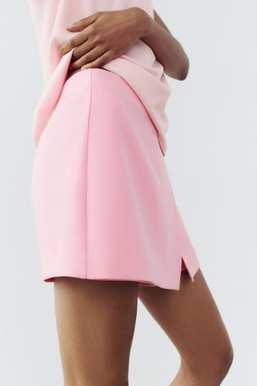 JUPE-CULOTTE CROISÉE - Rose pastel de Zara