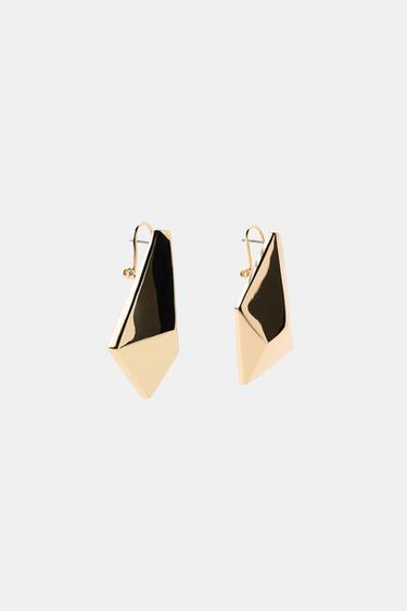 MAXI BOUCLES D'OREILLES GÉOMÉTRIQUES - Doré de Zara - Image 3