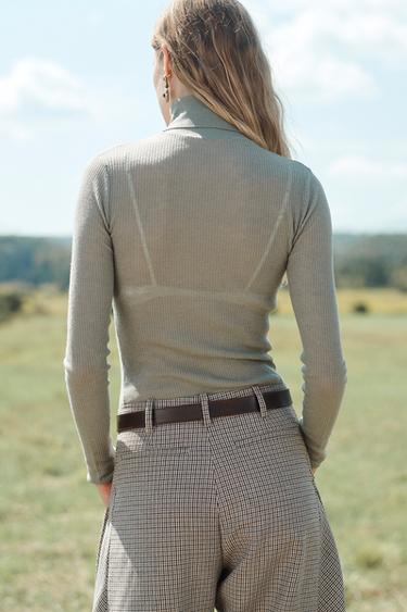 100% WOOL LIMITED EDITION JUMPER - washed green by Zara - Image 2