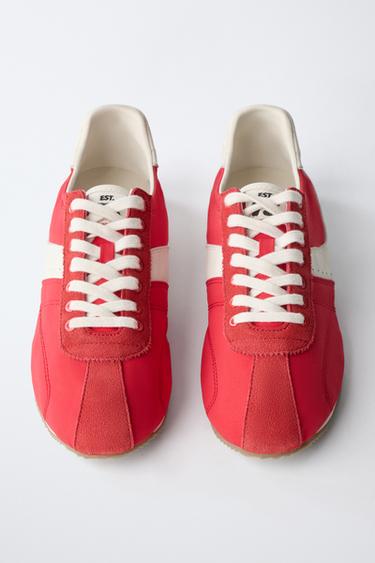 CONTRAST TRAINERS - Red by Zara - Image 4
