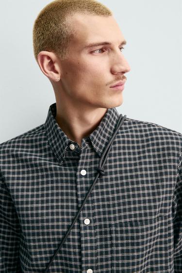 WOOL BLEND CHECK SHIRT - Multicoloured by Zara
