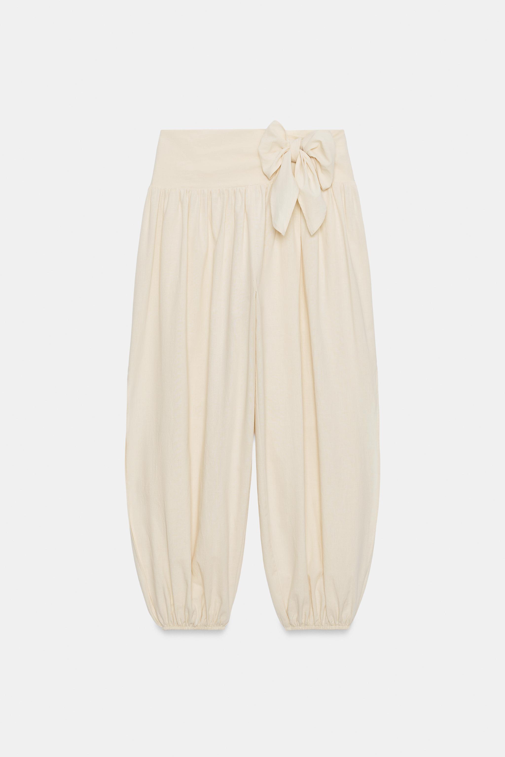 PANTALON BOUFFANT AVEC NŒUD