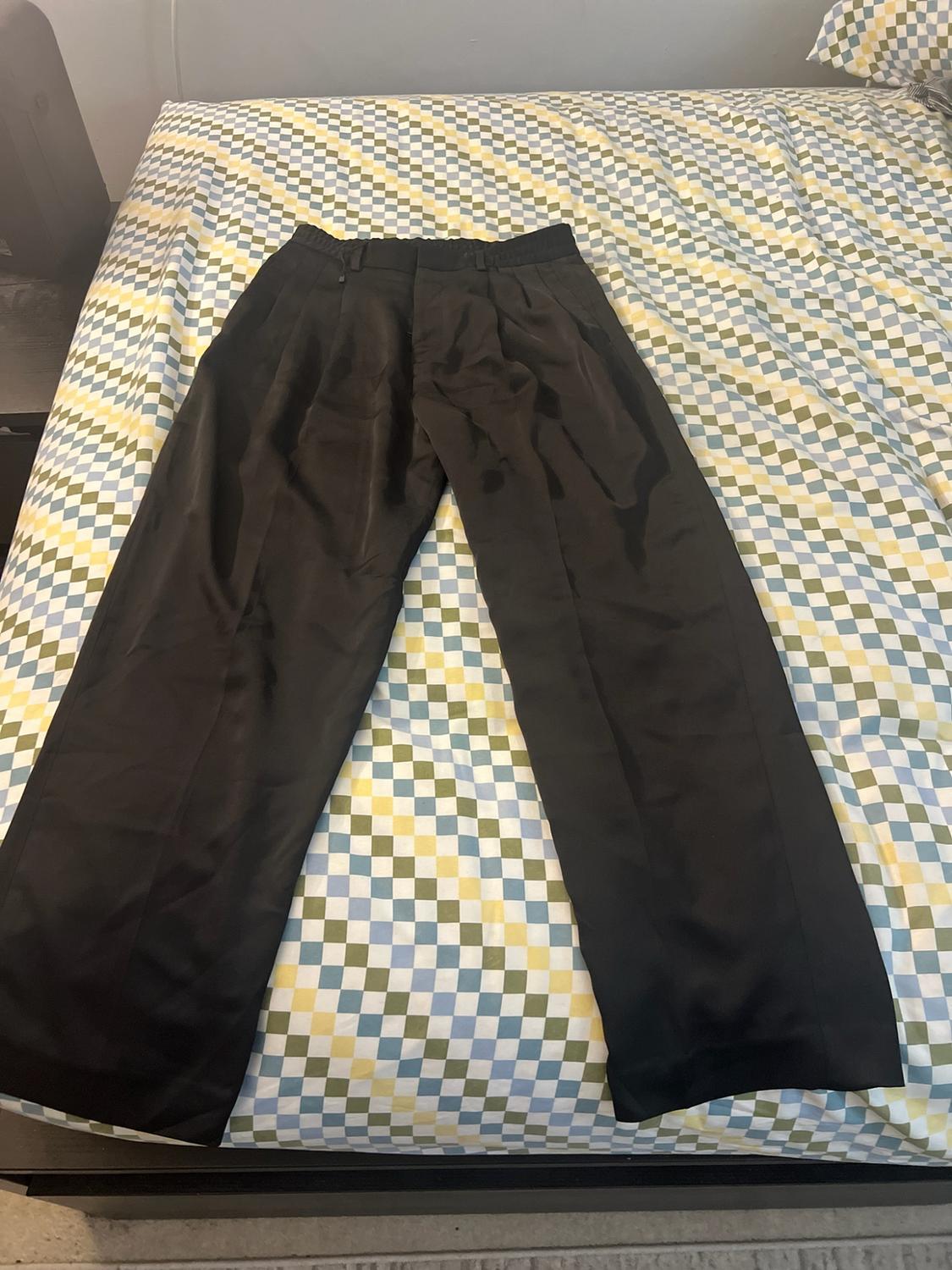 SATIN EFFECT PLEATED PANTS - Image 4