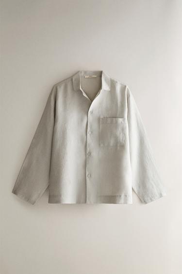 CAMICIA LINO TASCA - Grigio di Zara - Immagine 0