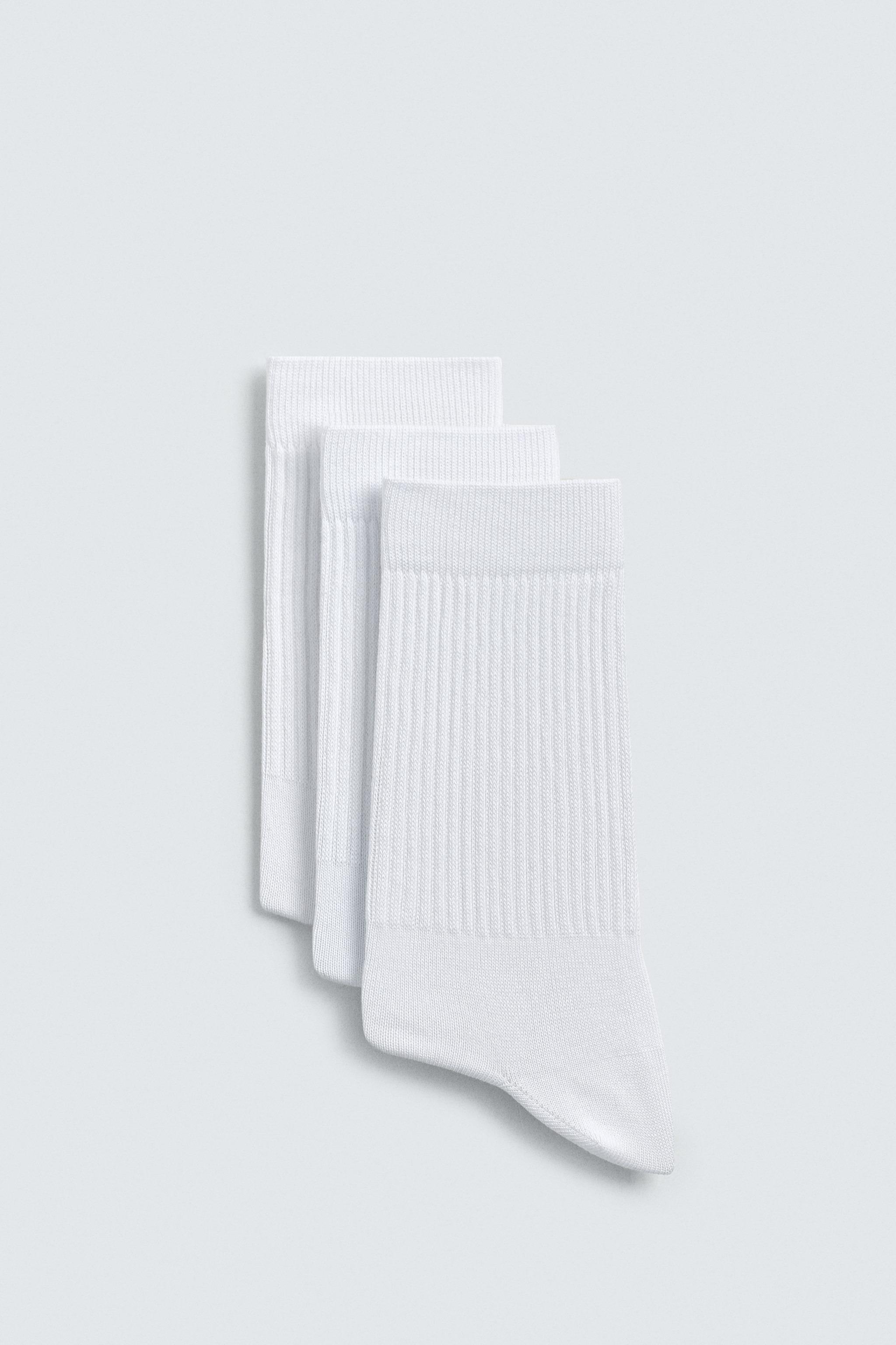 CHAUSSETTES CÔTELÉES BASIQUES, LOT DE 3