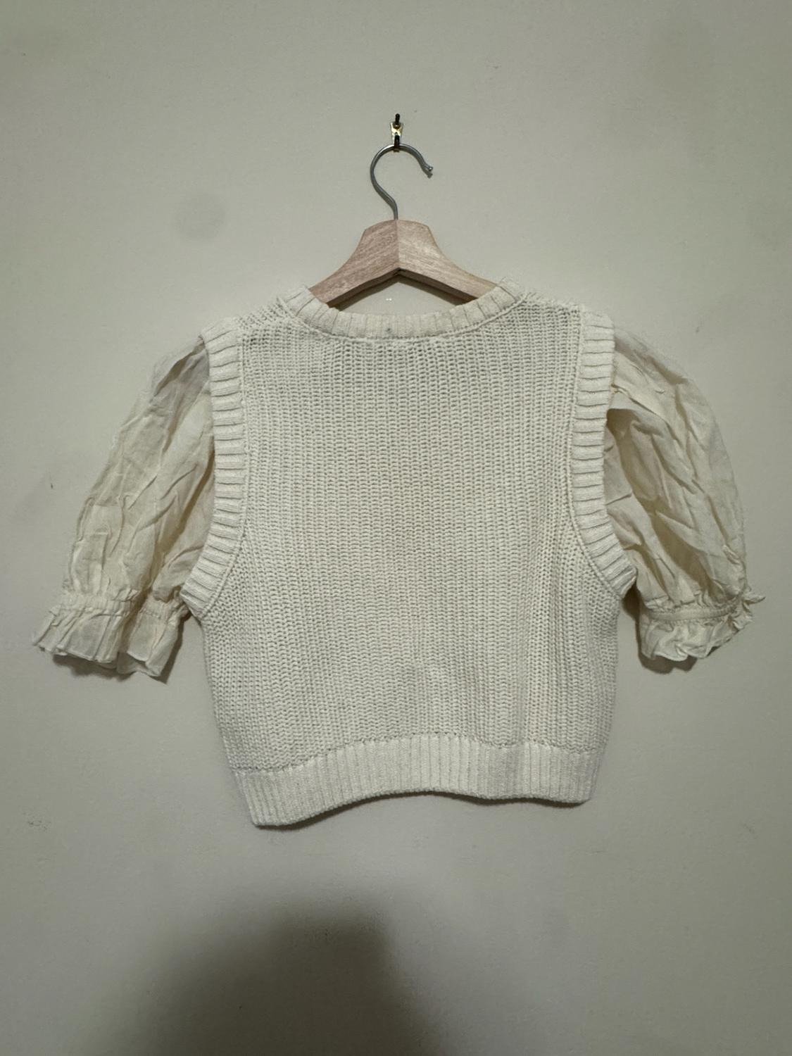 MIXED SLEEVE KNIT TOP - Image 3