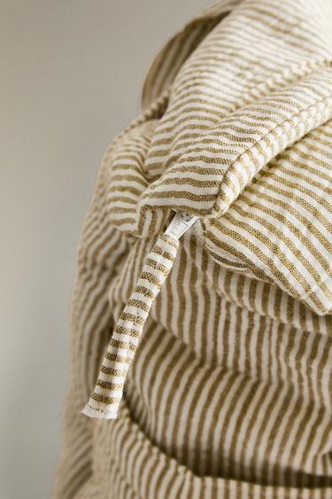 STRIPED MUSLIN MATERNITY PUSHCHAIR BAG - Green by Zara - Image 2