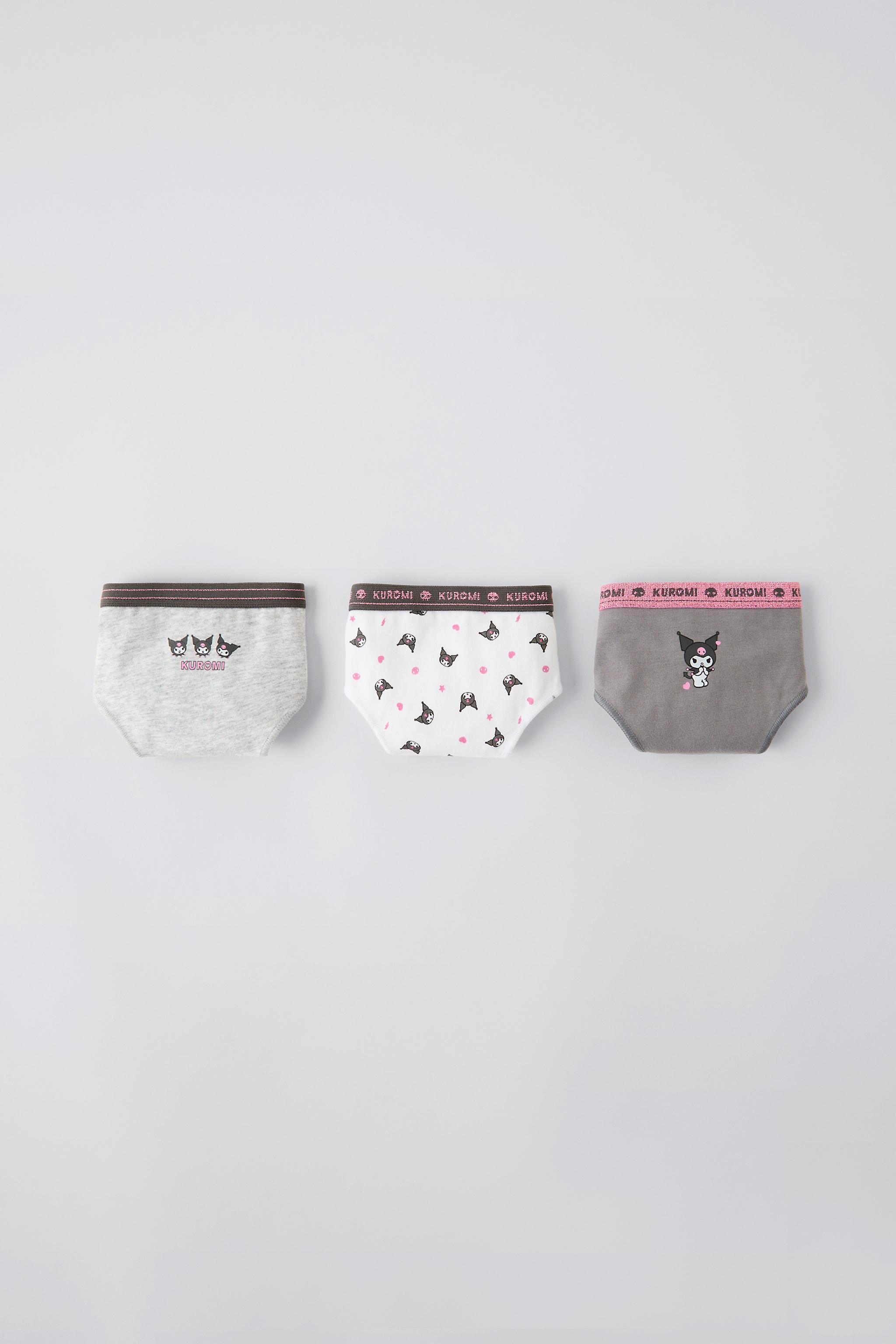 6 14 ANOS PACK TRES BRAGUITAS KUROMI SANRIO Gris ZARA Espana