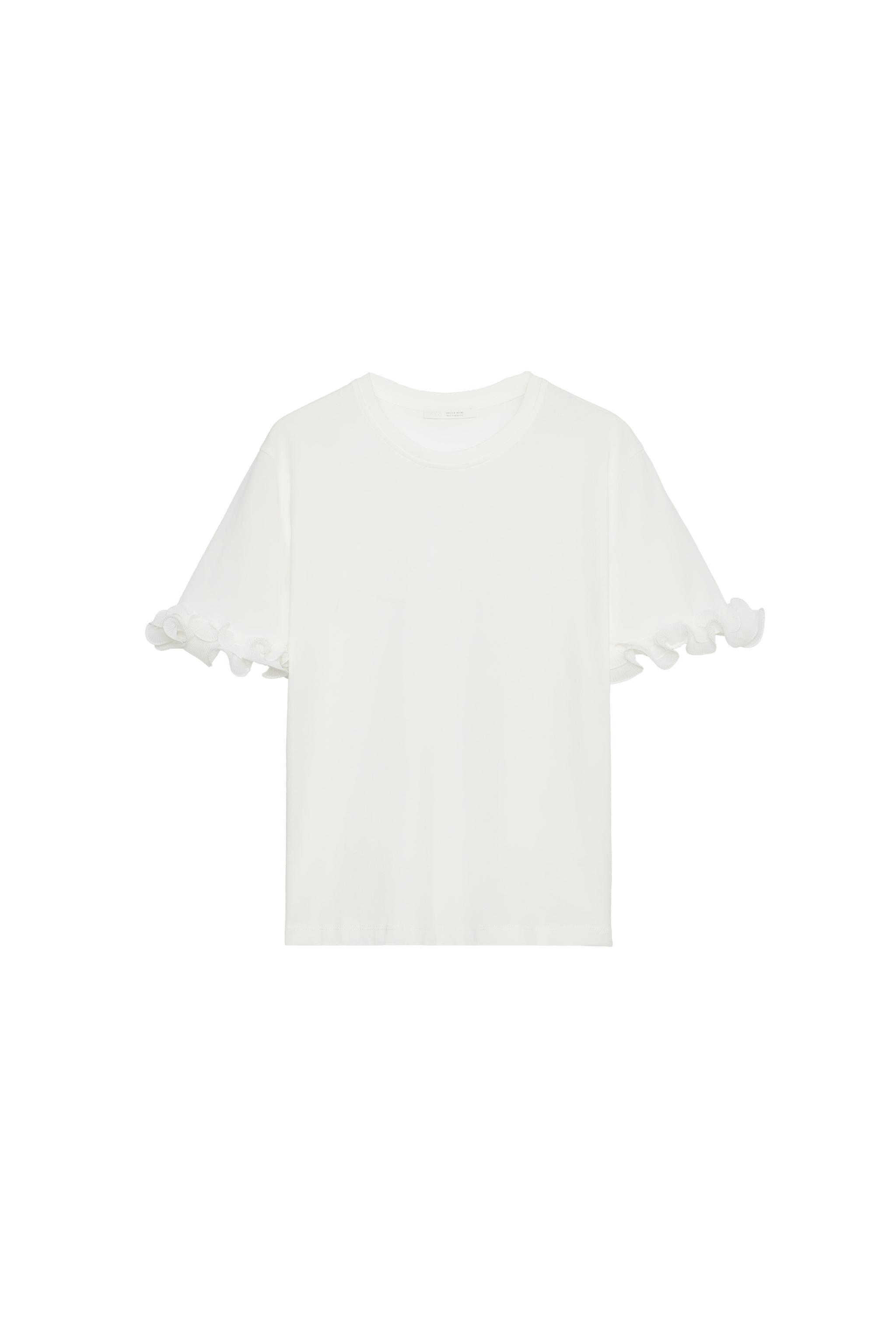 CAMISETA VOLANTES ALGODÓN