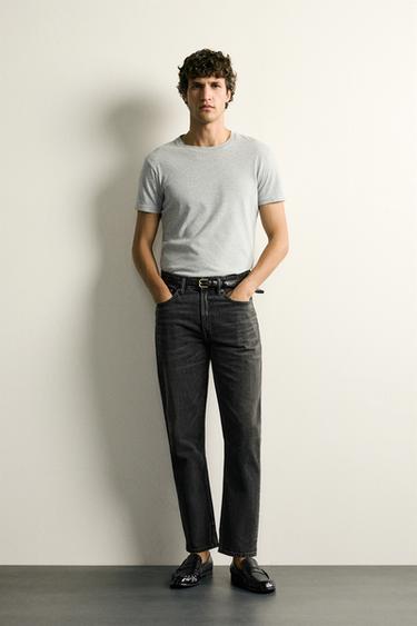 SLIM TAPERED FIT ՋԻՆՍԵՐ - Ածուխ Zara-ից