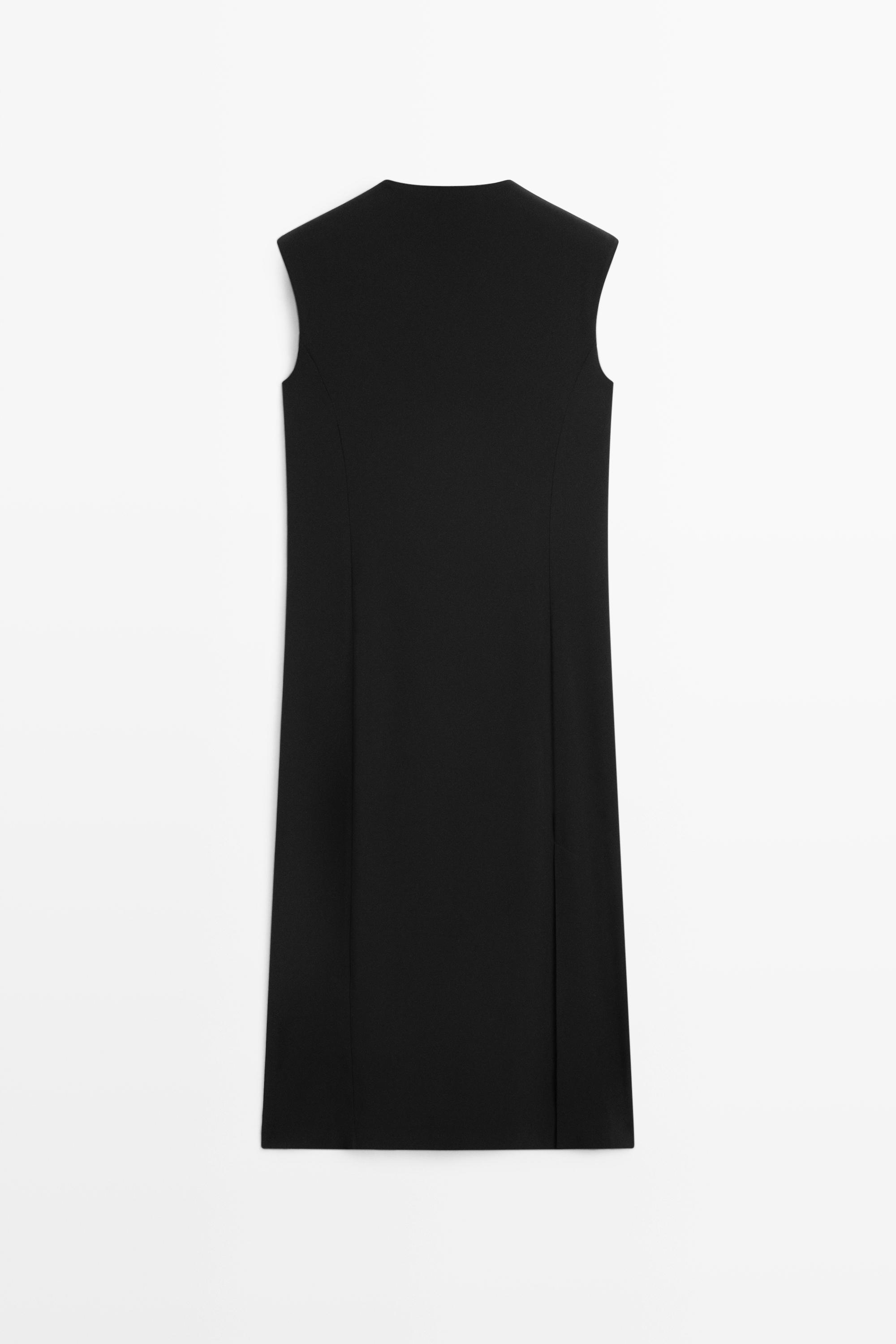 Buttoned midi dress