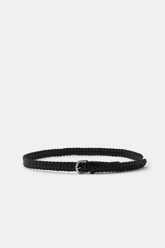 CINTO TRANÇADO 100% COURO - Preto da Zara - Imagem 0