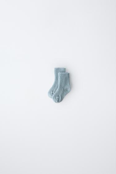 100% CASHMERE SOCKS - Light blue by Zara