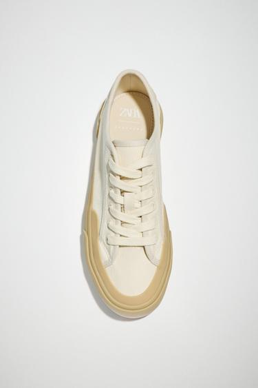 FABRIC TRAINERS - Ecru White by Zara