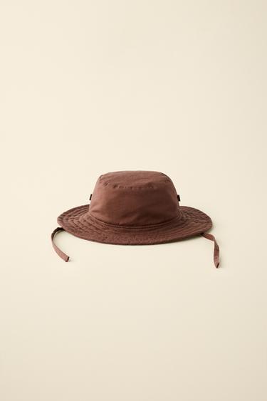 Zara CREATED BY CARAMEL LONDON X ZARA BUCKET HAT - Brown