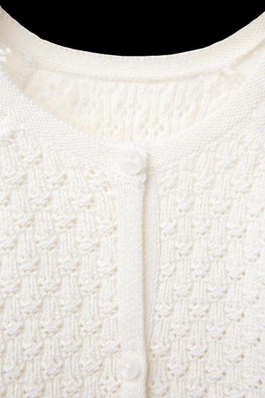 COTTON SILK KNIT PLAYSUIT - Ecru by Zara