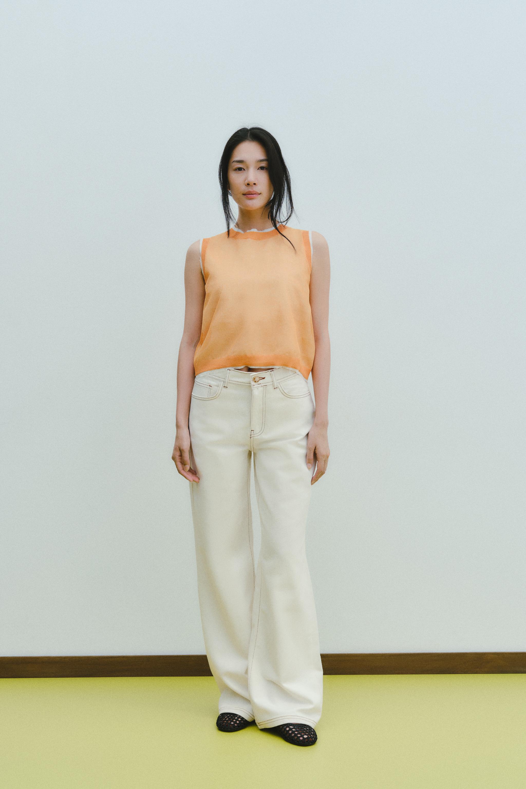 JEANS Z1975 WIDE LEG ハイウエスト - オフホワイト | ZARA