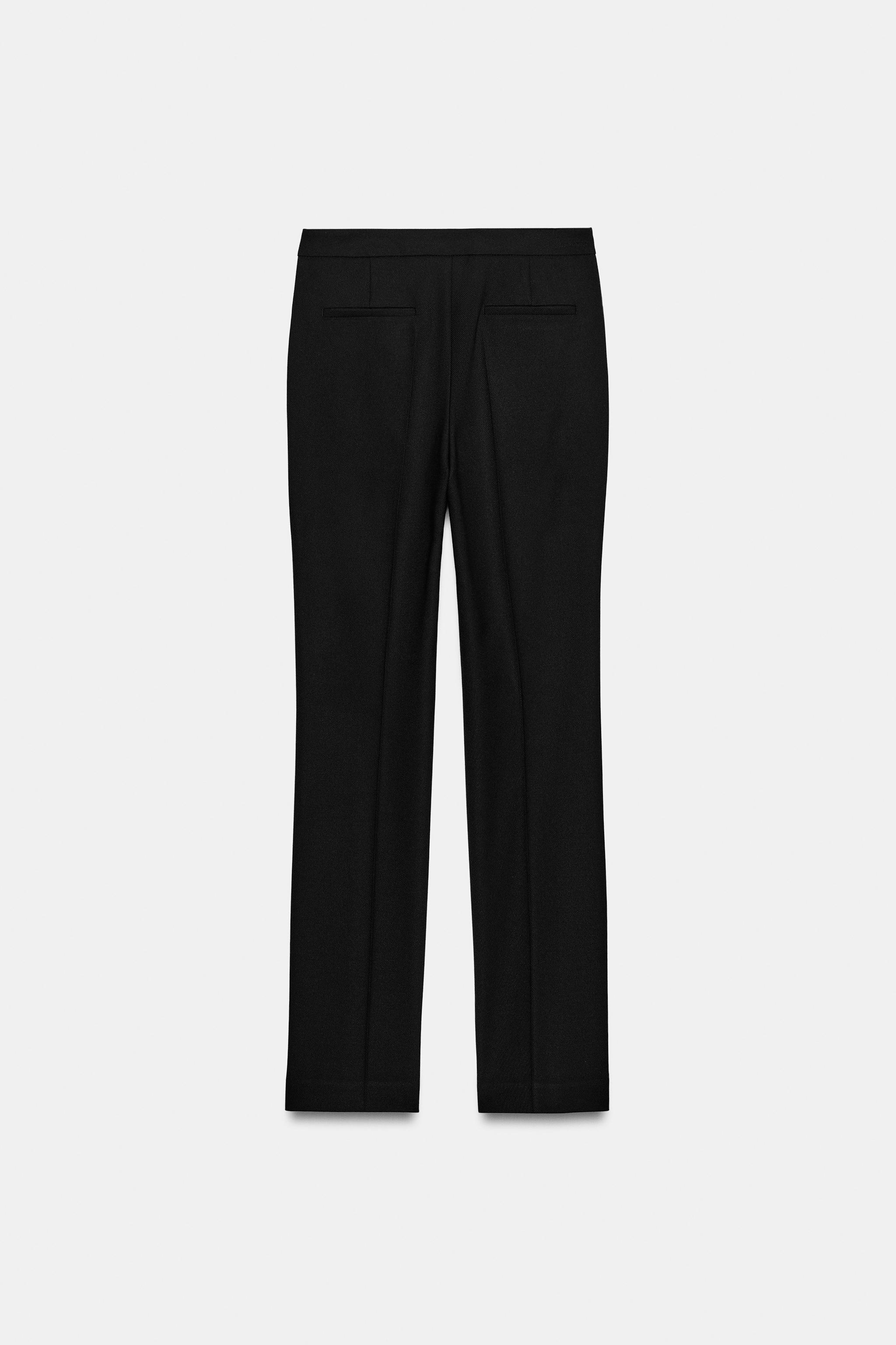 Zara Yüksek Bel Düz Kesim Pantolon görsel 7
