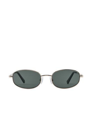 Zara RECTANGULAR METAL SUNGLASSES - Golden