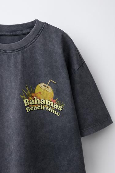 GARMENT DYE PRINT T-SHIRT - Anthracite grey by Zara - Image 2