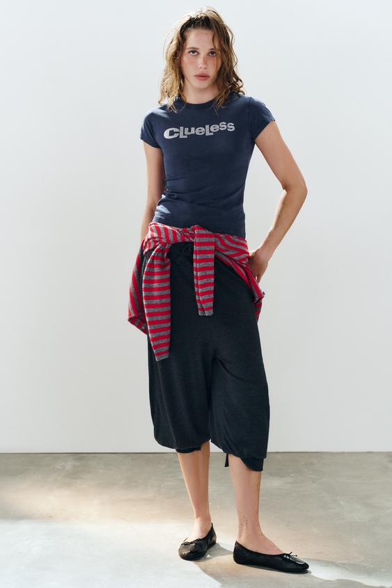 CLUELESS ™ SHINY T-SHIRT - Blue by Zara - Image 0