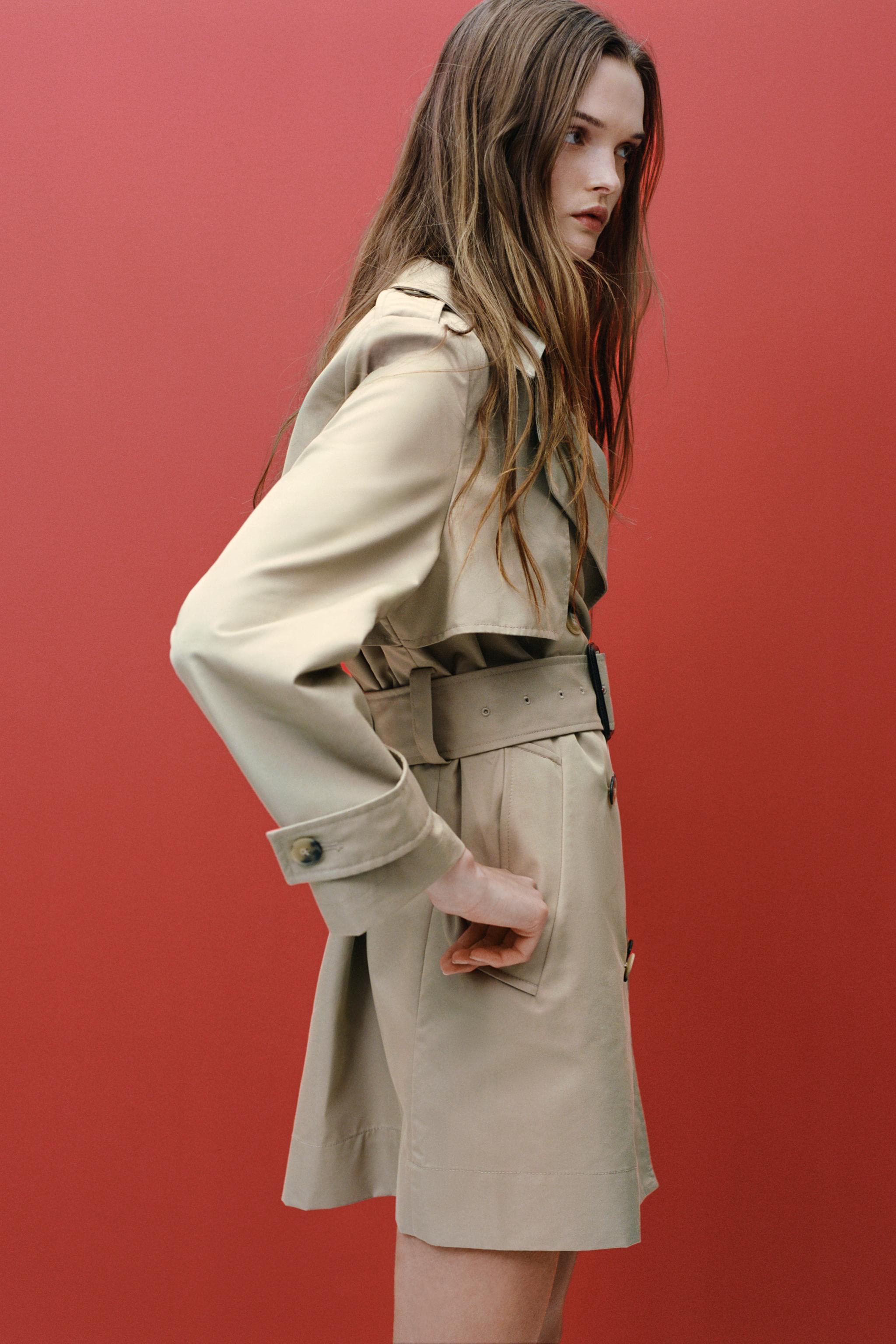 WATER REPELLENT BELTED TRENCH COAT ZW COLLECTION