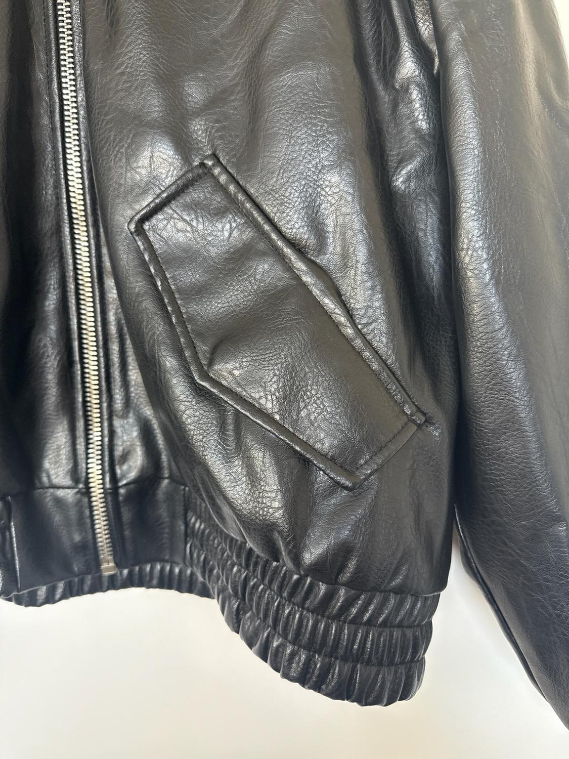 FAUX LEATHER BOMBER - Image 3