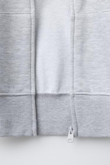 BASIC ZIP-UP SWEATSHIRT - Grey marl by Zara - Image 3