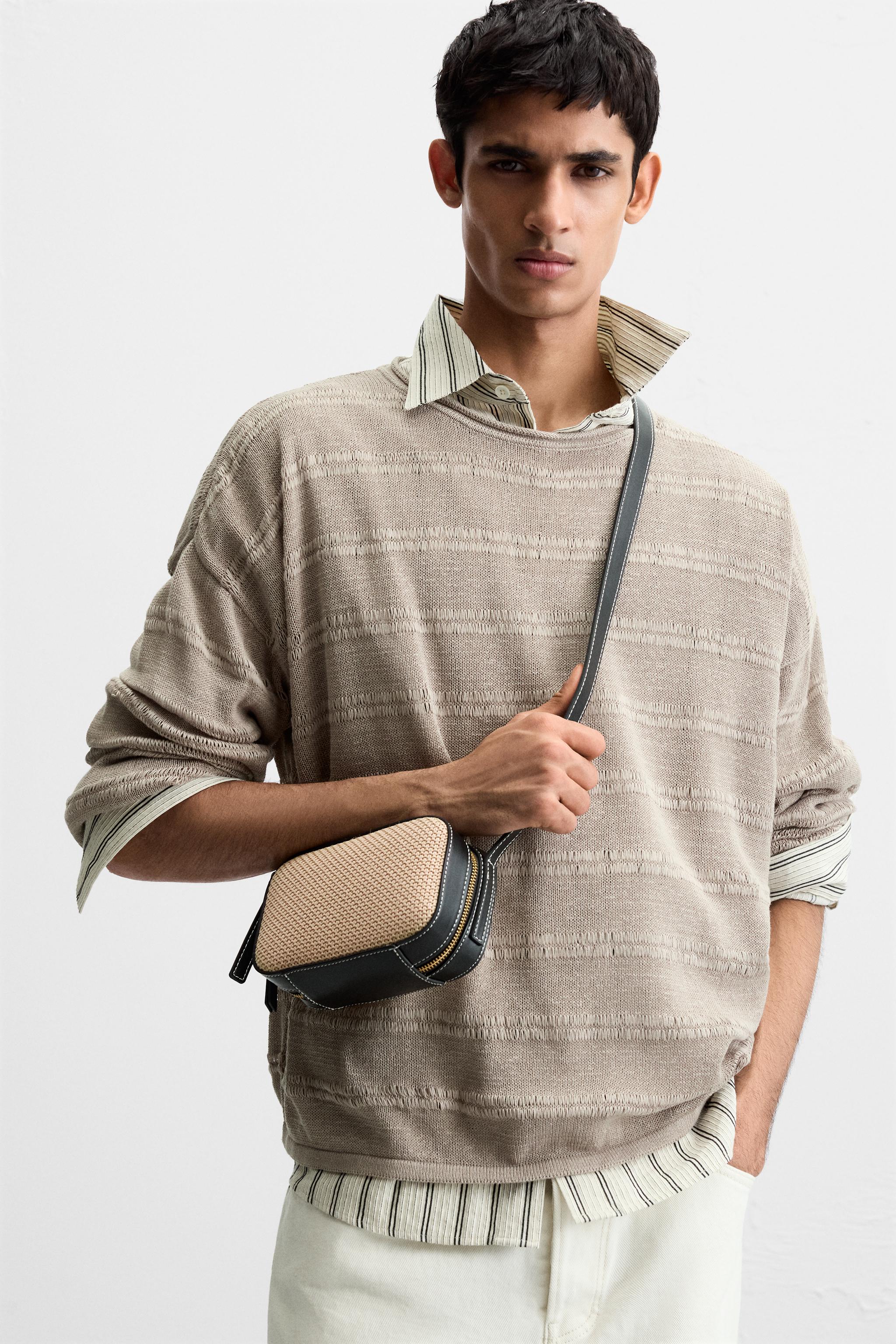 【ZARA】ウーヴン クロスボディバッグ ブラック | 3680/520/800 WOVEN CROSSBODY BAG - Black | ZARA United States