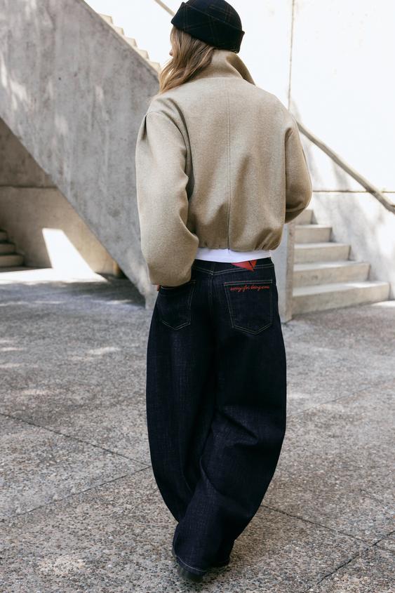 SOFT BOMBER JACKET - Beige by Zara - Image 2