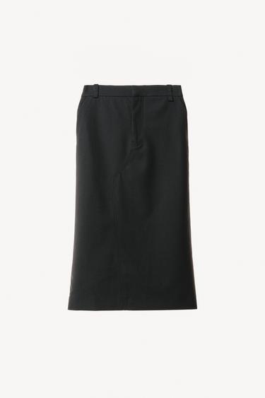 WILLY CHAVARRIA X ZARA WOOL BLEND PENCIL MIDI SKIRT - Black by Zara