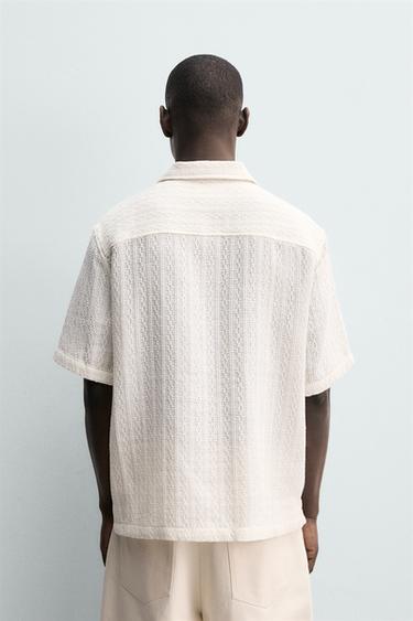 CAMISA POLO JACQUARD - Crudo de Zara