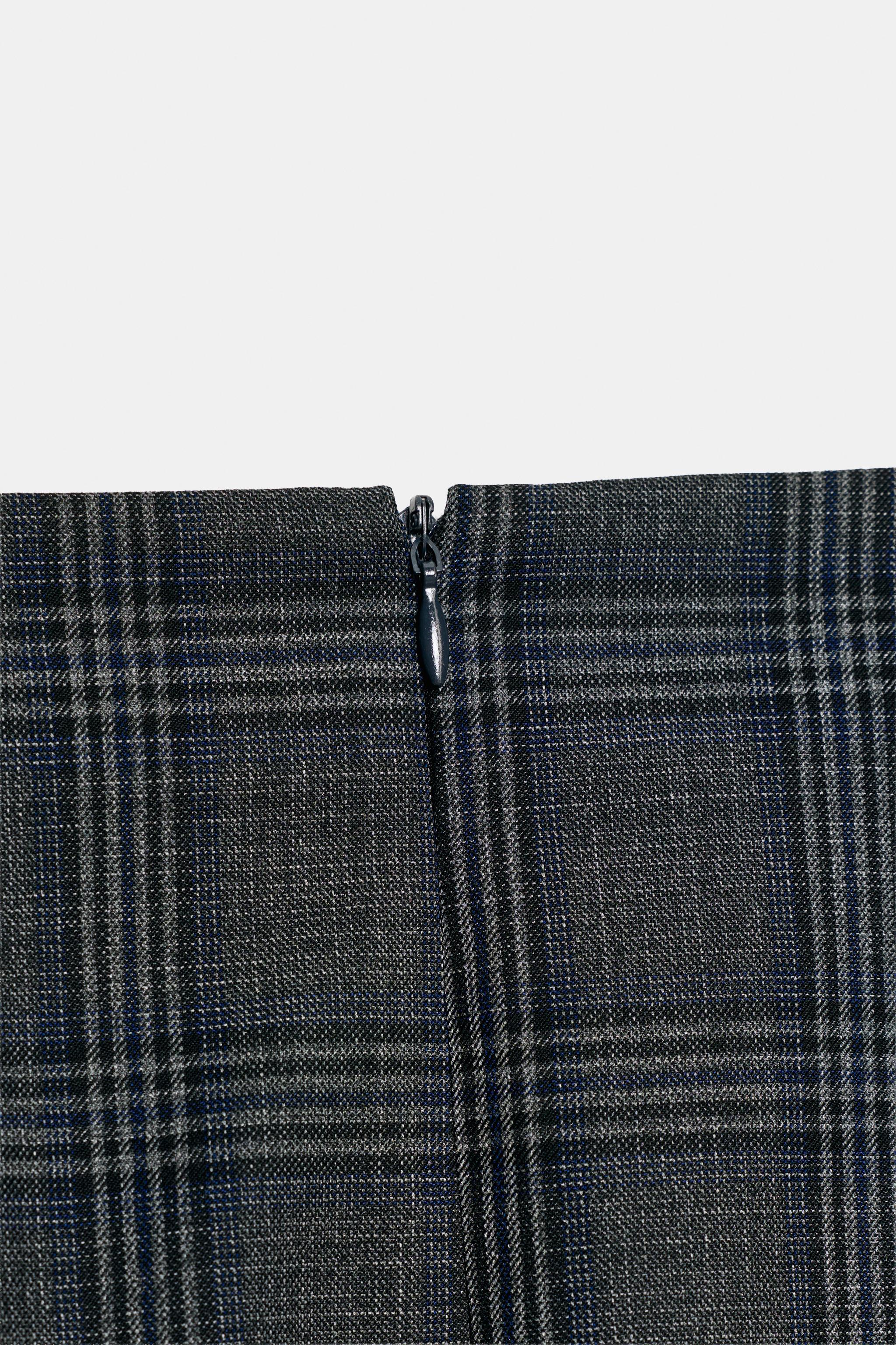 JUPE MIDI À CARREAUX ZW COLLECTION