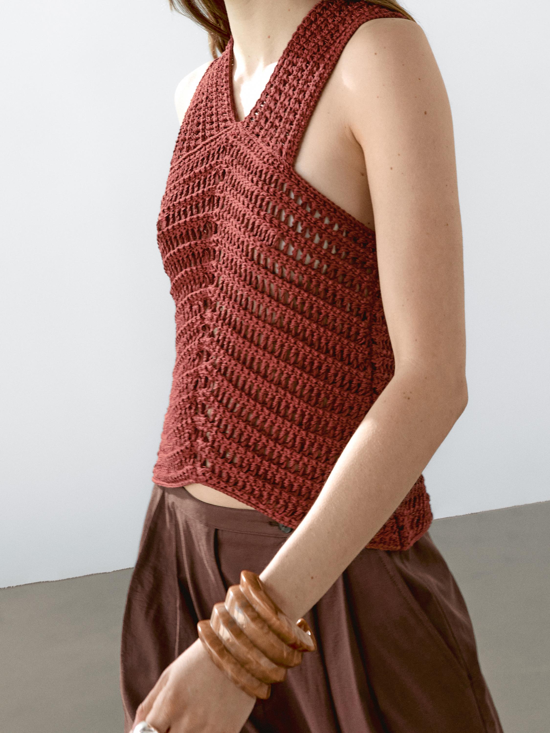 Cutwork crochet top