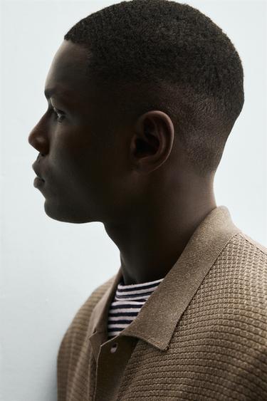 TEXTURED KNIT SHIRT - Stone by Zara - Image 5