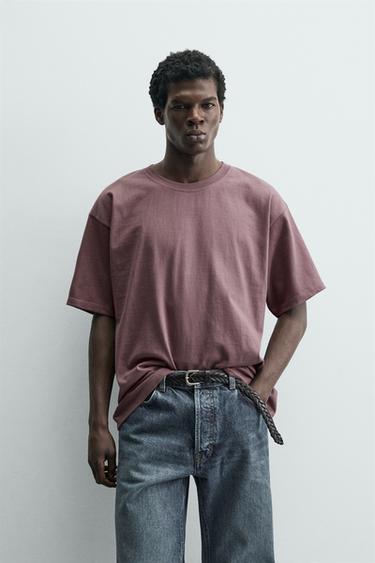 CAMISETA HEAVYWEIGHT - Malva empolvado de Zara