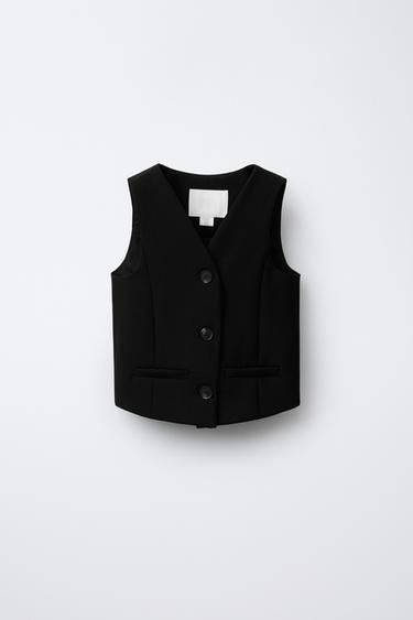 GILET DE COSTUME - Noir de Zara
